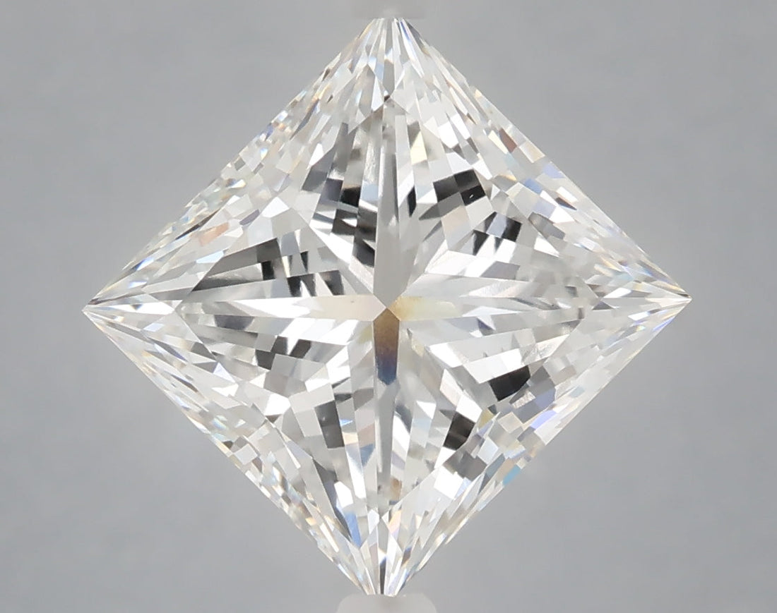 5.01 Carat Princess Shaped, Ideal Cut, E Color, VS2 Clarity, IGI Certified Lab Grown Diamond