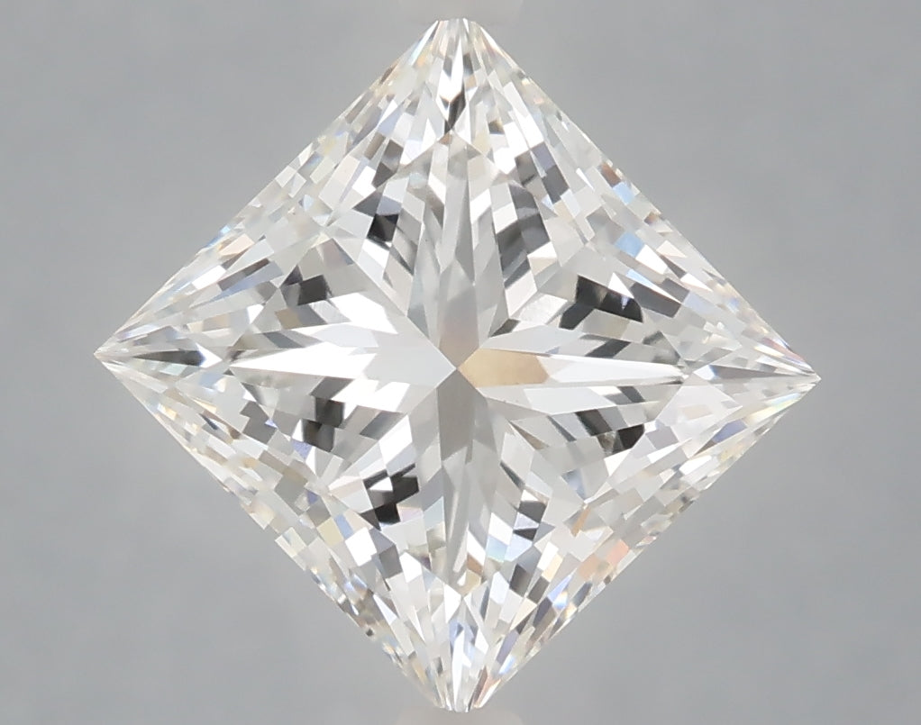 4.04 Carat Princess Shaped, Ideal Cut, E Color, VS1 Clarity, IGI Certified Lab Grown Diamond