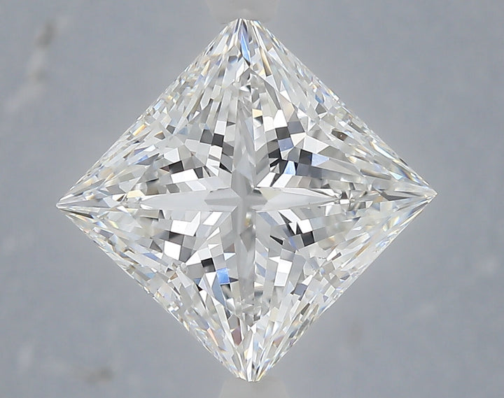 5.05 Carat Princess Shaped, Ideal Cut, E Color, VS1 Clarity, IGI Certified Lab Grown Diamond