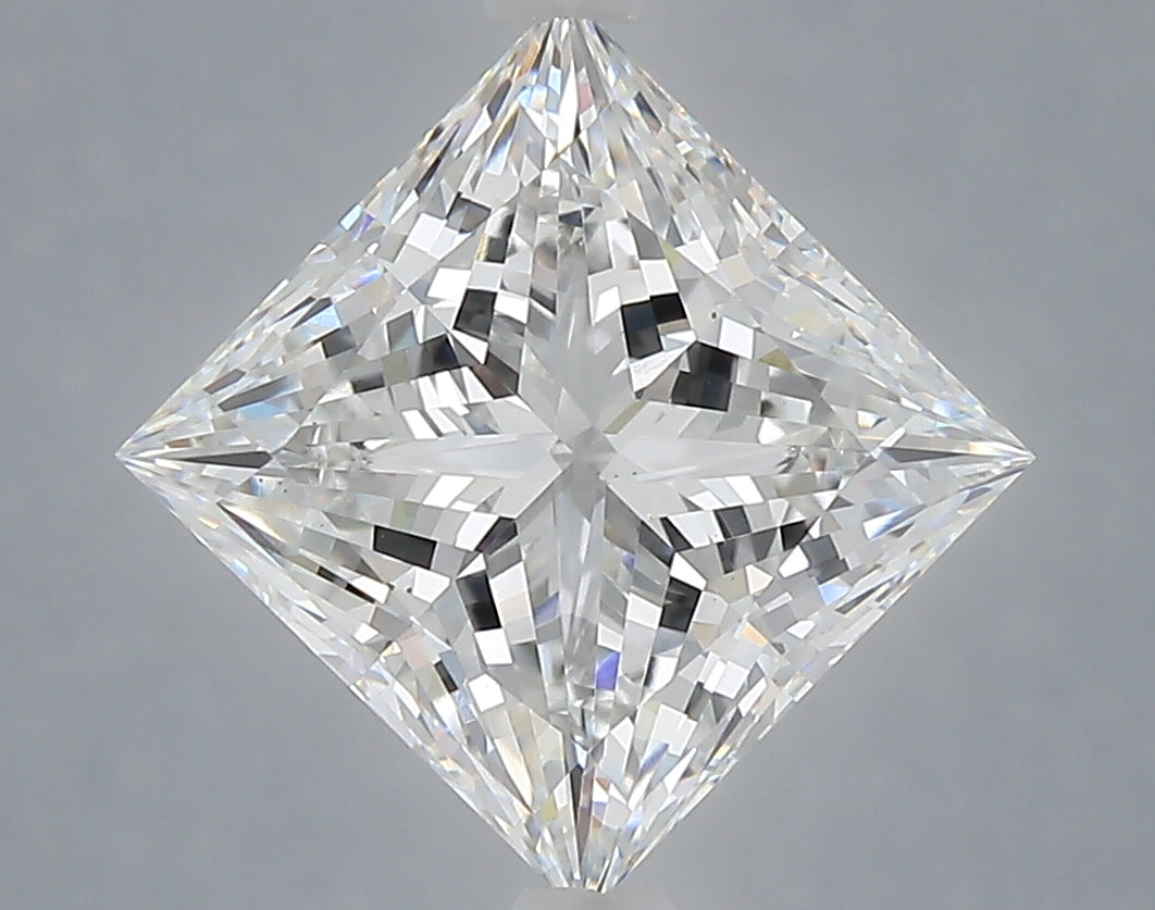 4.06 Carat Princess Shaped, Ideal Cut, E Color, VS1 Clarity, IGI Certified Lab Grown Diamond