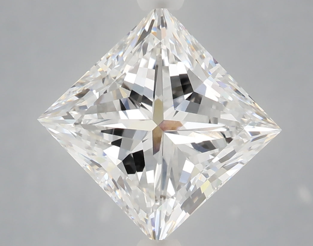 4.01 Carat Princess Shaped, Ideal Cut, E Color, VVS2 Clarity, IGI Certified Lab Grown Diamond
