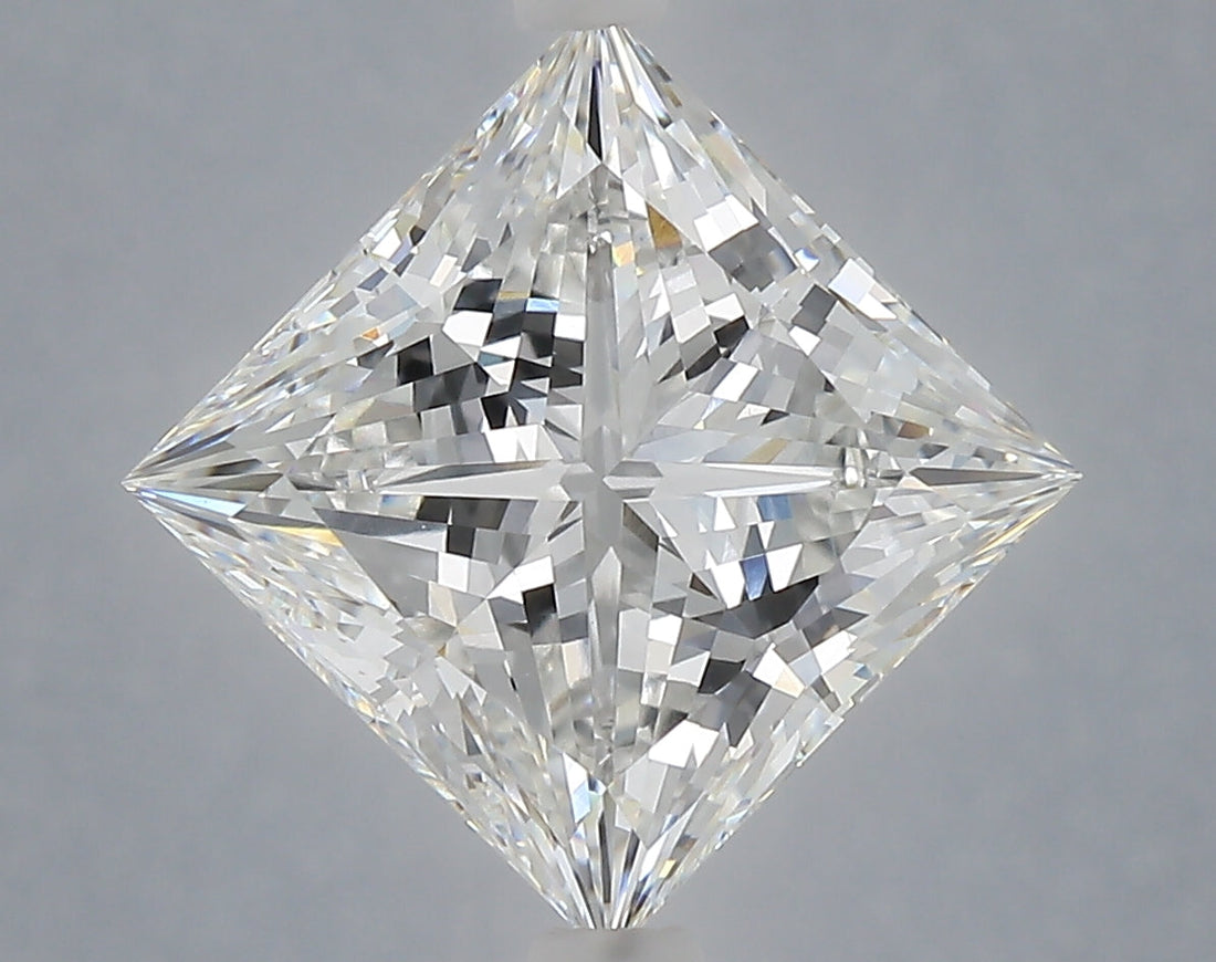5.10 Carat Princess Shaped, Ideal Cut, E Color, VVS2 Clarity, IGI Certified Lab Grown Diamond