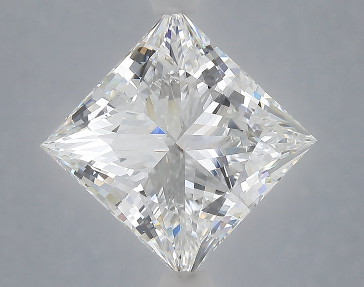 5.02 Carat Princess Shaped, Ideal Cut, E Color, VVS2 Clarity, IGI Certified Lab Grown Diamond