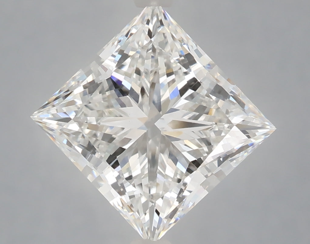 4.03 Carat Princess Shaped, Ideal Cut, E Color, VS1 Clarity, IGI Certified Lab Grown Diamond