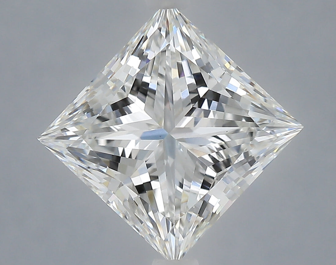 4.08 Carat Princess Shaped, Ideal Cut, F Color, VS1 Clarity, IGI Certified Lab Grown Diamond