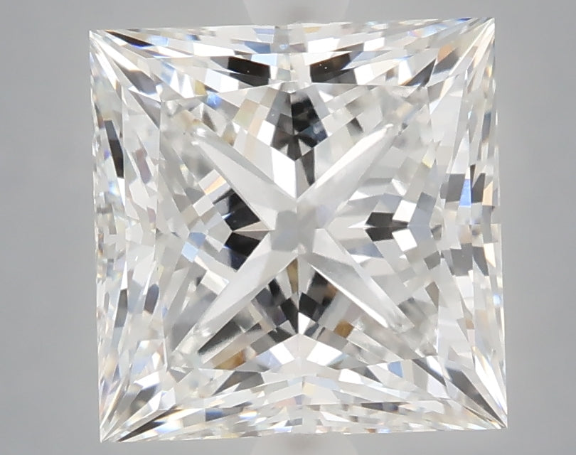 4.07 Carat Princess Shaped, Ideal Cut, E Color, VVS2 Clarity, IGI Certified Lab Grown Diamond