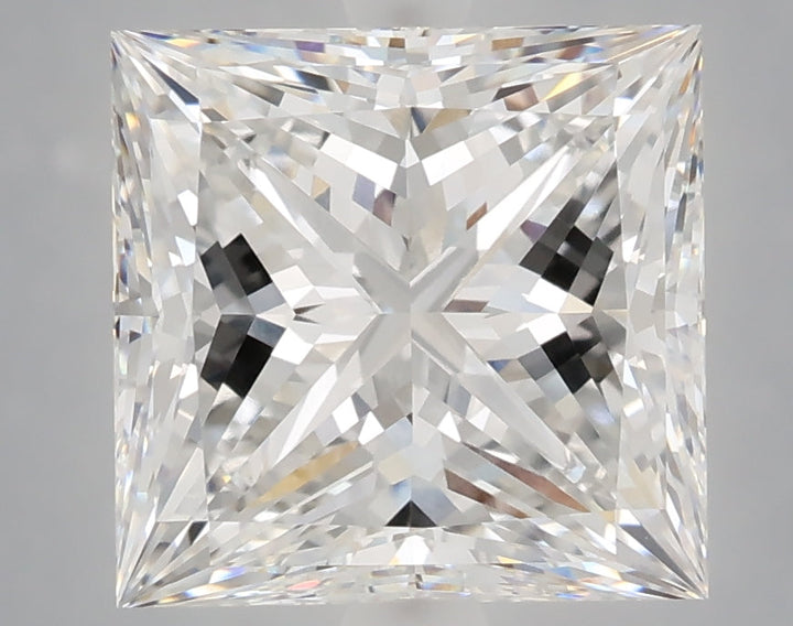 5.01 Carat Princess Shaped, Ideal Cut, E Color, VVS2 Clarity, IGI Certified Lab Grown Diamond