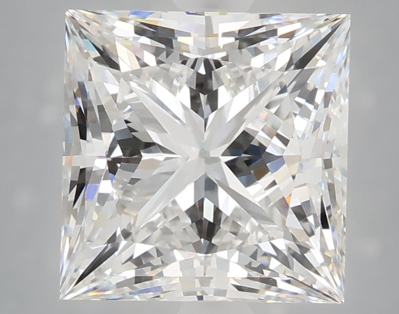 4.03 Carat Princess Shaped, Ideal Cut, E Color, VVS2 Clarity, IGI Certified Lab Grown Diamond