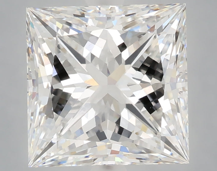 5.05 Carat Princess Shaped, Ideal Cut, E Color, VVS2 Clarity, IGI Certified Lab Grown Diamond