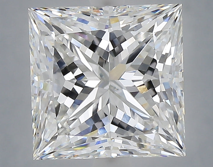 5.01 Carat Princess Shaped, Ideal Cut, F Color, VS1 Clarity, IGI Certified Lab Grown Diamond