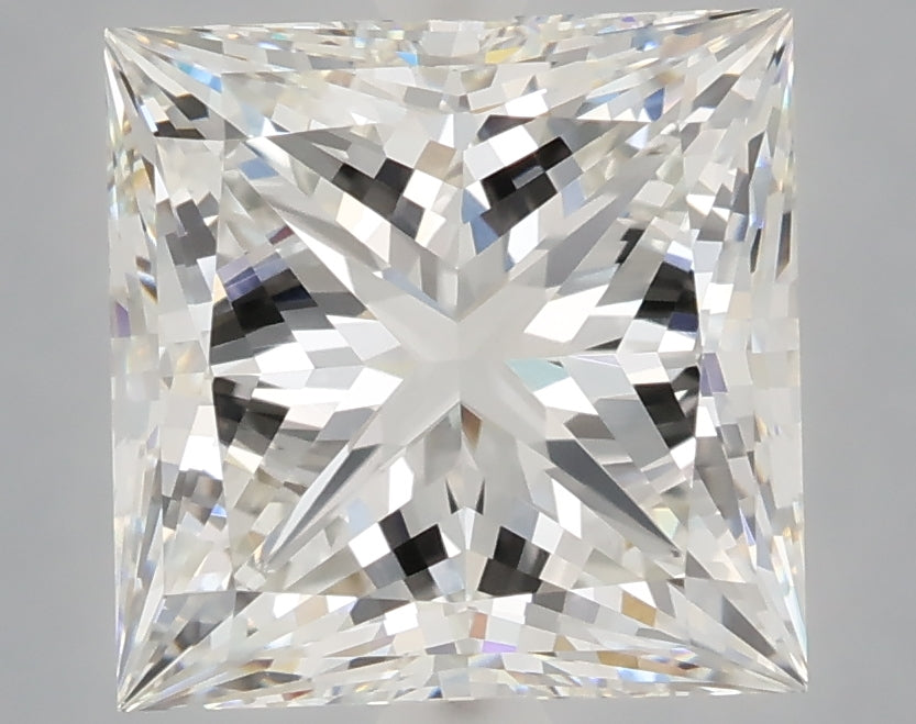 5.05 Carat Princess Shaped, Ideal Cut, G Color, VVS2 Clarity, IGI Certified Lab Grown Diamond