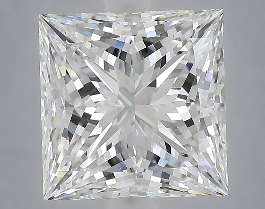 5.10 Carat Princess Shaped, Ideal Cut, E Color, VVS2 Clarity, IGI Certified Lab Grown Diamond
