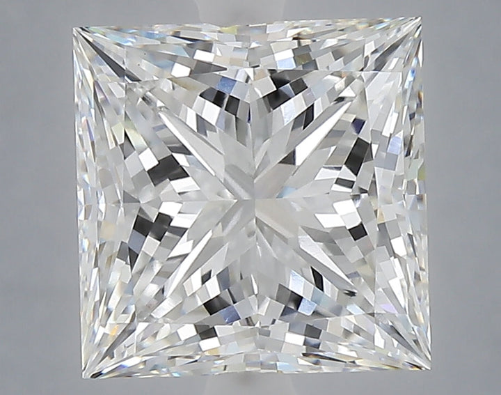 5.10 Carat Princess Shaped, Ideal Cut, E Color, VVS2 Clarity, IGI Certified Lab Grown Diamond