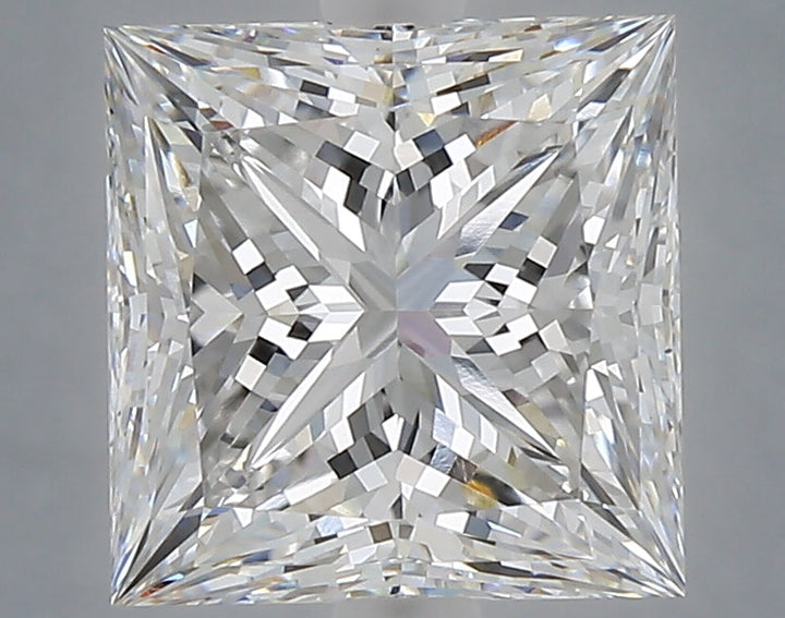 4.10 Carat Princess Shaped, Ideal Cut, E Color, VS1 Clarity, IGI Certified Lab Grown Diamond