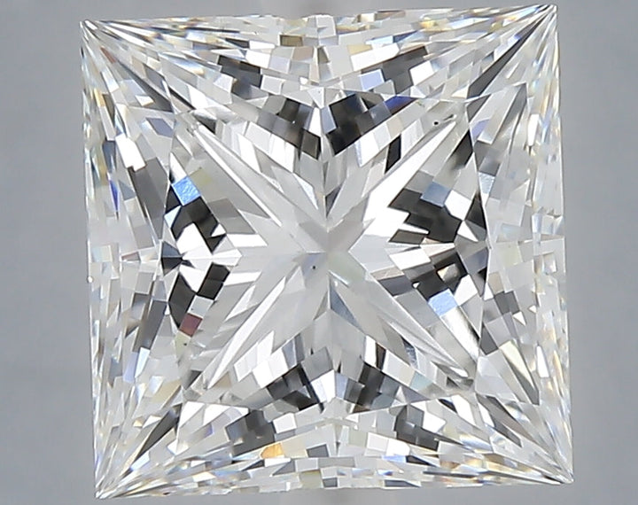 5.01 Carat Princess Shaped, Ideal Cut, E Color, VS1 Clarity, IGI Certified Lab Grown Diamond