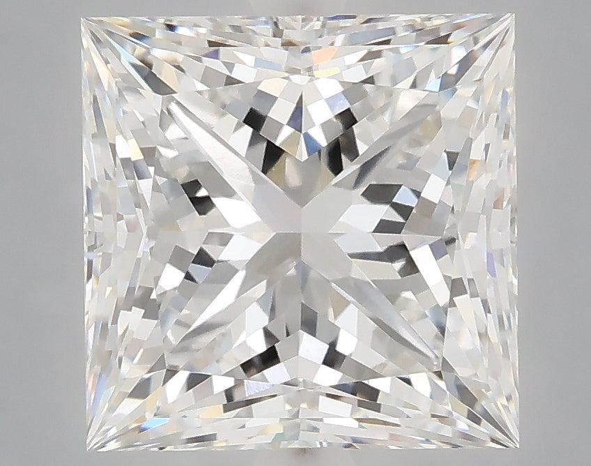 5.04 Carat Princess Shaped, Ideal Cut, E Color, VVS2 Clarity, IGI Certified Lab Grown Diamond
