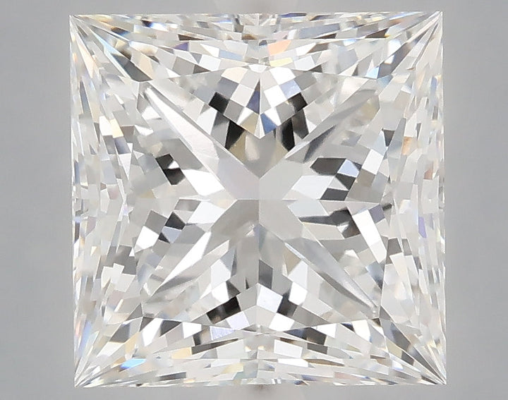 5.04 Carat Princess Shaped, Ideal Cut, E Color, VVS2 Clarity, IGI Certified Lab Grown Diamond