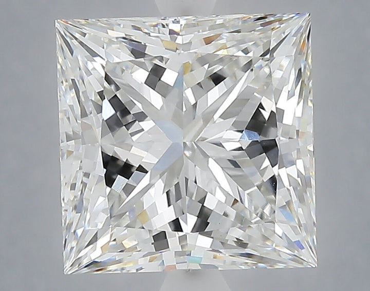 5.09 Carat Princess Shaped, Ideal Cut, F Color, VVS2 Clarity, IGI Certified Lab Grown Diamond