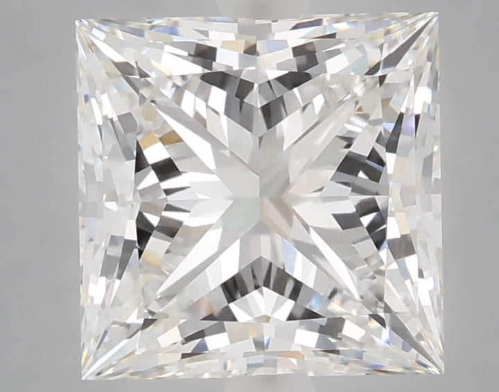 4.04 Carat Princess Shaped, Ideal Cut, E Color, VVS2 Clarity, IGI Certified Lab Grown Diamond