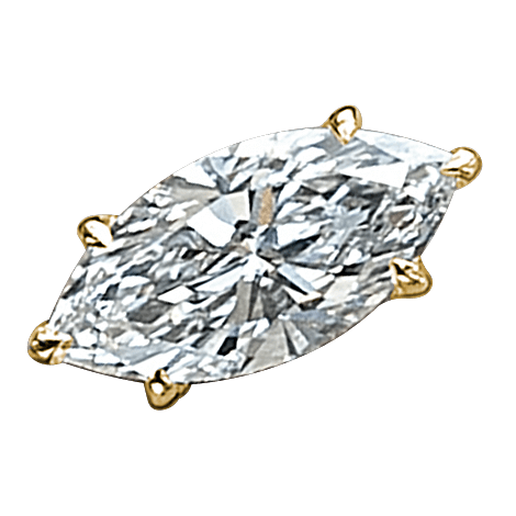 The Penelope Set With A 2 Carat Marquise Lab Diamond