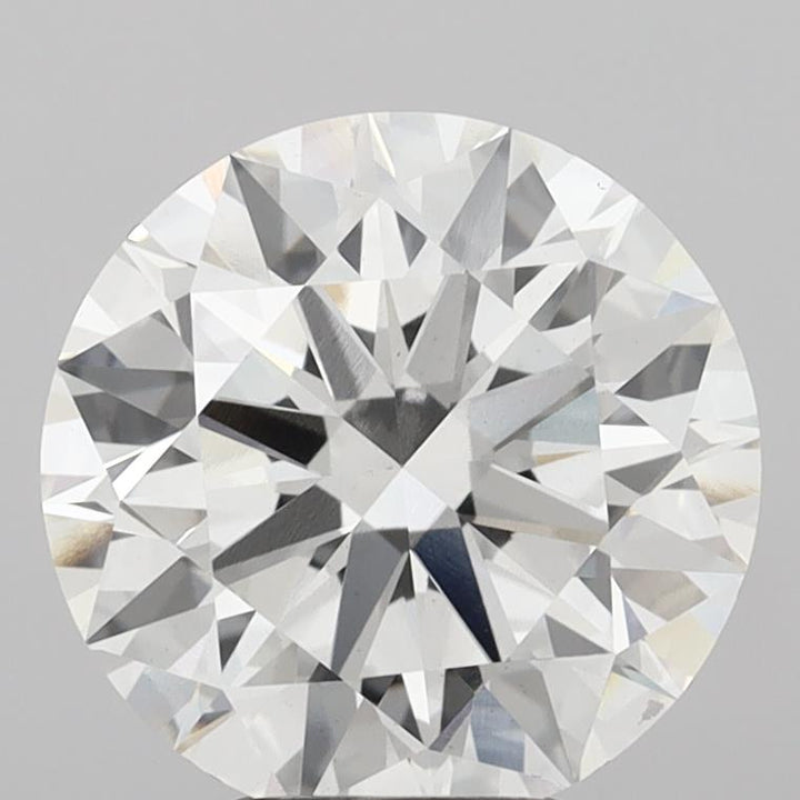 5.07 Carat Round Shaped, Ideal Cut, F Color, VVS2 Clarity, IGI Certified Lab Grown Diamond