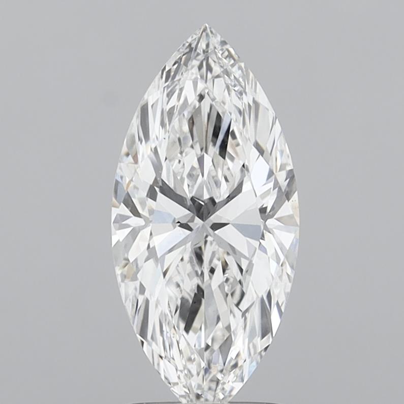 1.58 Carat Marquise Shaped, Ideal Cut, E Color, VVS2 Clarity, IGI Certified Lab Grown Diamond