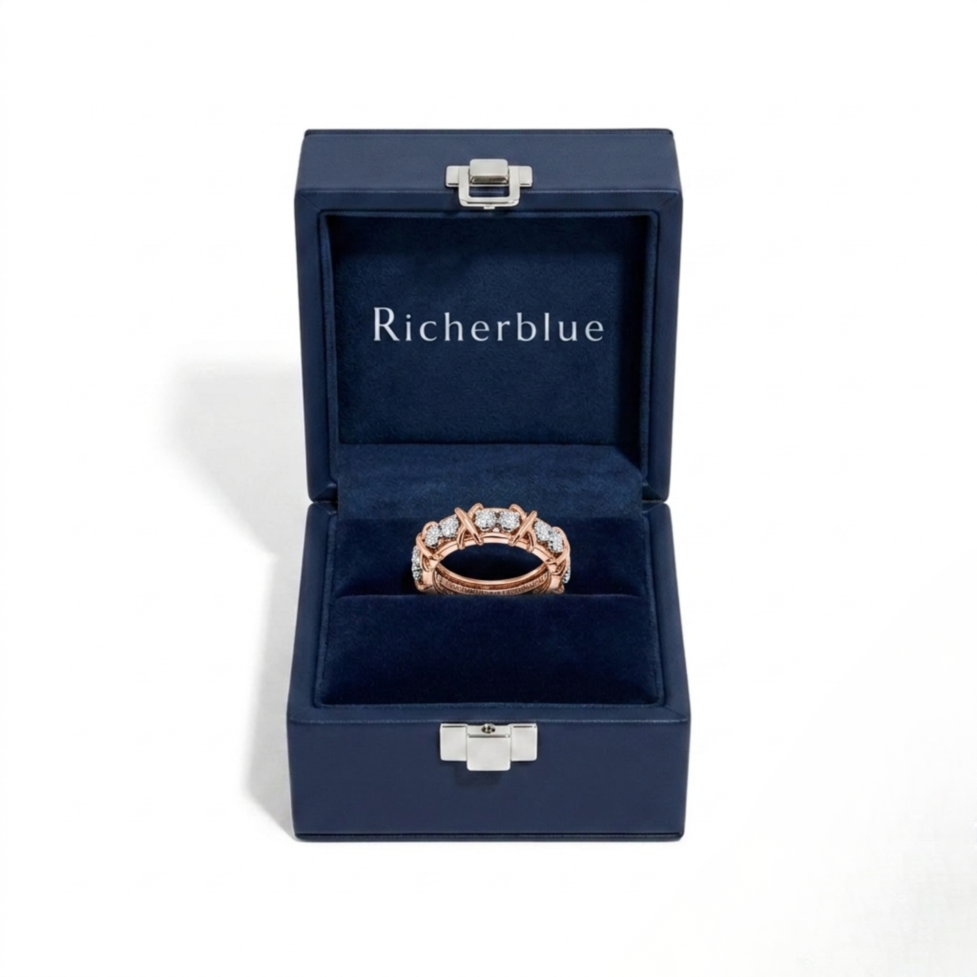 Sixteen Stone Classic Rose Band Ring