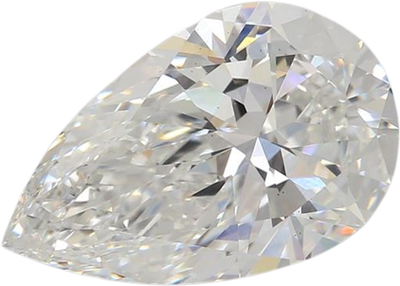 The Ashley Set With A 2 Carat Pear Lab Diamond