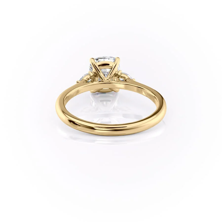 The Pears Liv Set With A 2 Carat Elongated Cushion Lab Diamond
