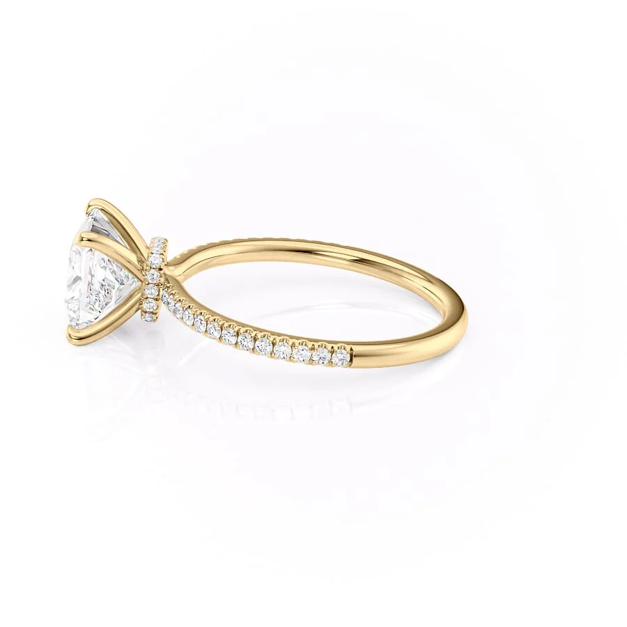 The Pave Nelly Set With A 2 Carat Princess Lab Diamond