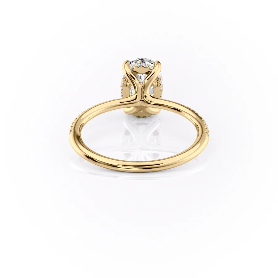 The Pave Sarah Set With A 2 Carat Oval Lab Diamond