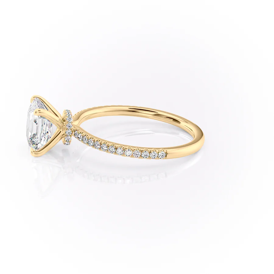 The Pave Nelly Set With A 2 Carat Asscher Lab Diamond