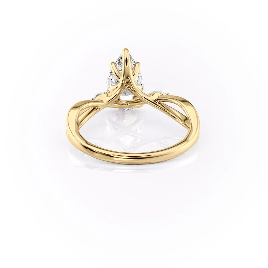 The Kelsey Set With A 2 Carat Pear Lab Diamond