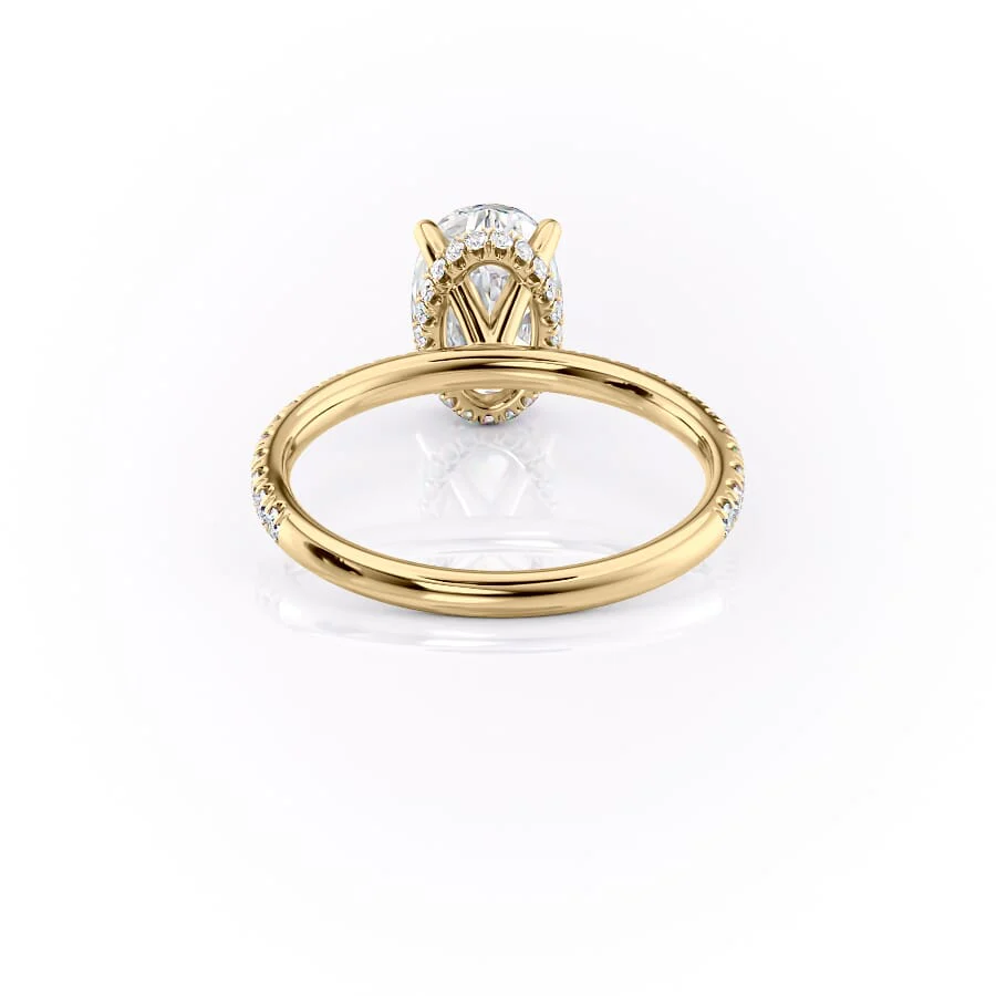 The Pave Alex Set With A 2 Carat Oval Lab Diamond