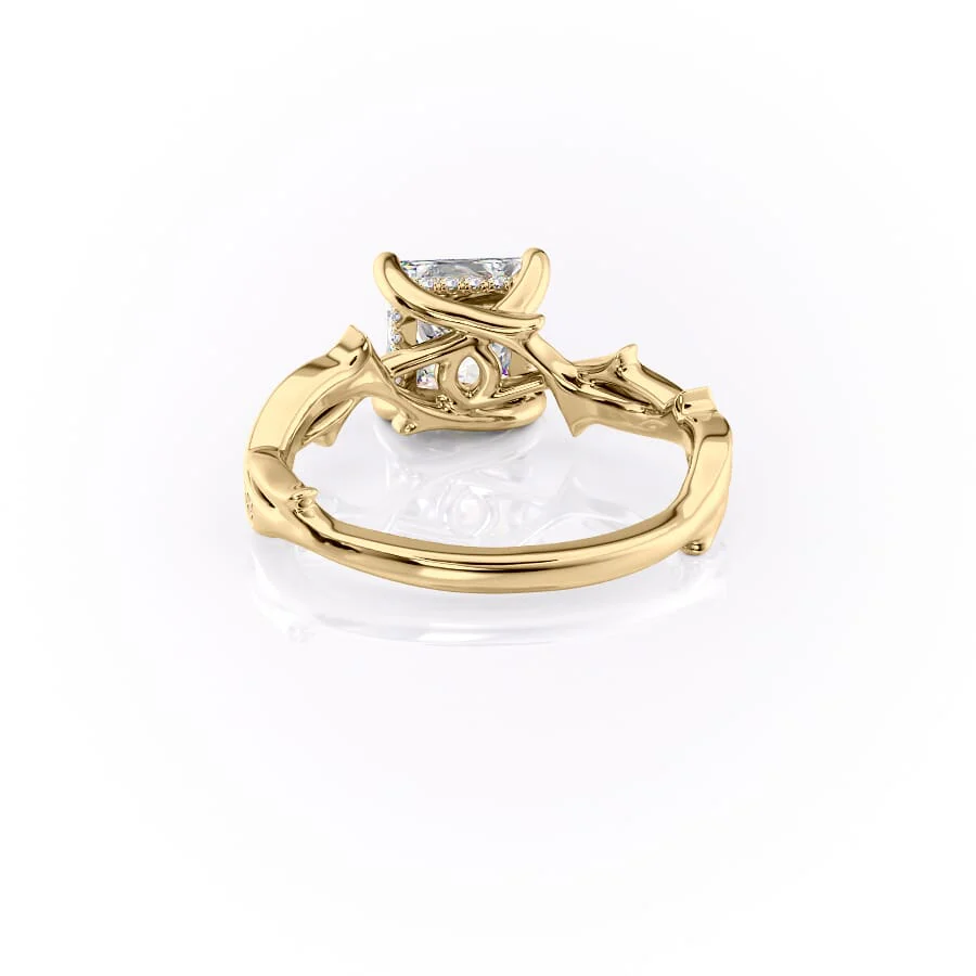 The Pave Twig Set With A 2 Carat Princess Lab Diamond