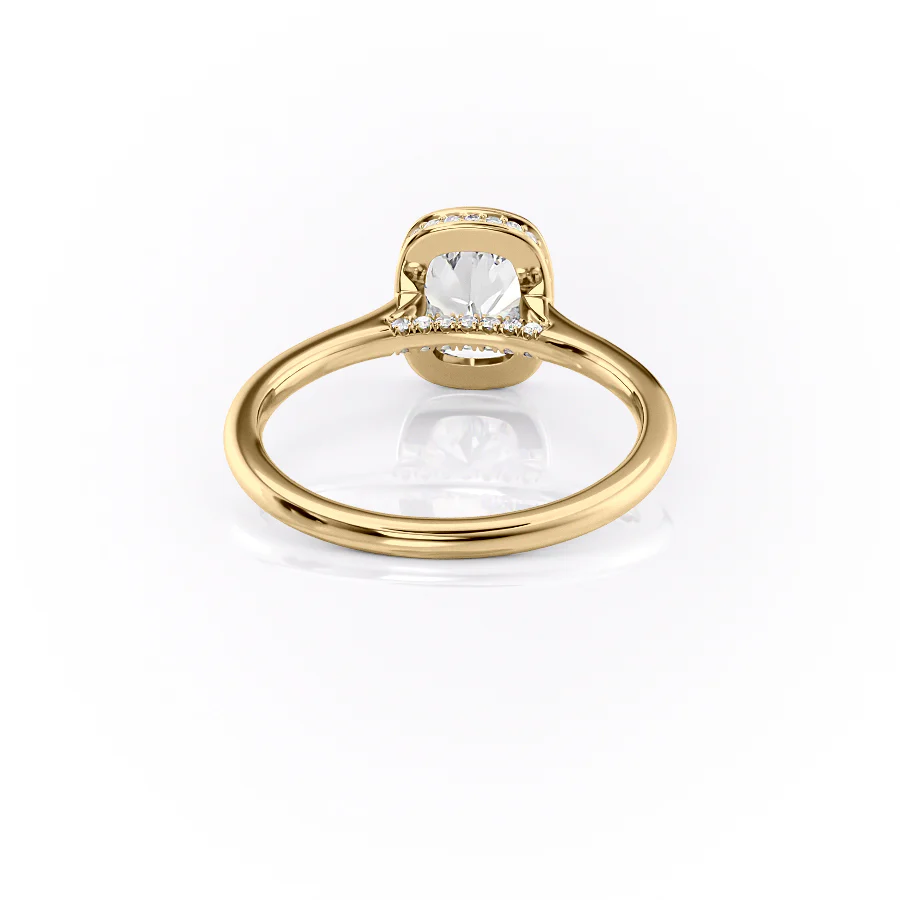 The Charlotte Set With A 2 Carat Elongated Cushion Lab Diamond