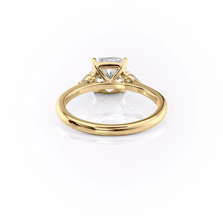 The Pears Liv Set With A 2 Carat Cushion Lab Diamond