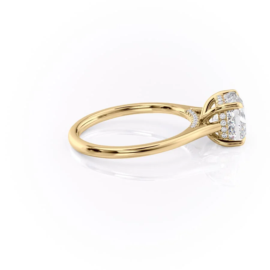 The Natalie Set With A 2 Carat Cushion Lab Diamond