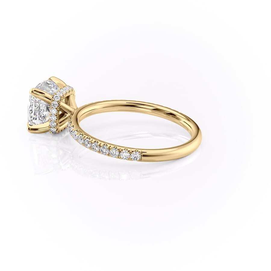 The Pave Alex Set With A 2 Carat Cushion Lab Diamond