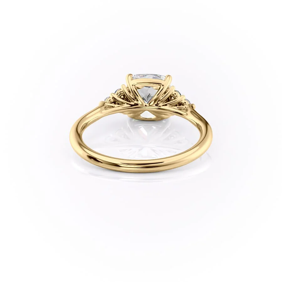 The Scarlett Set With A 2 Carat Cushion Lab Diamond
