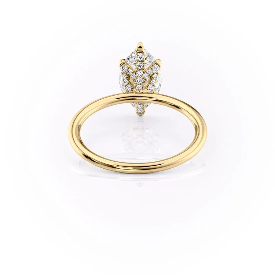 The Petal Kamellie Set With A 2 Carat Marquise Lab Diamond