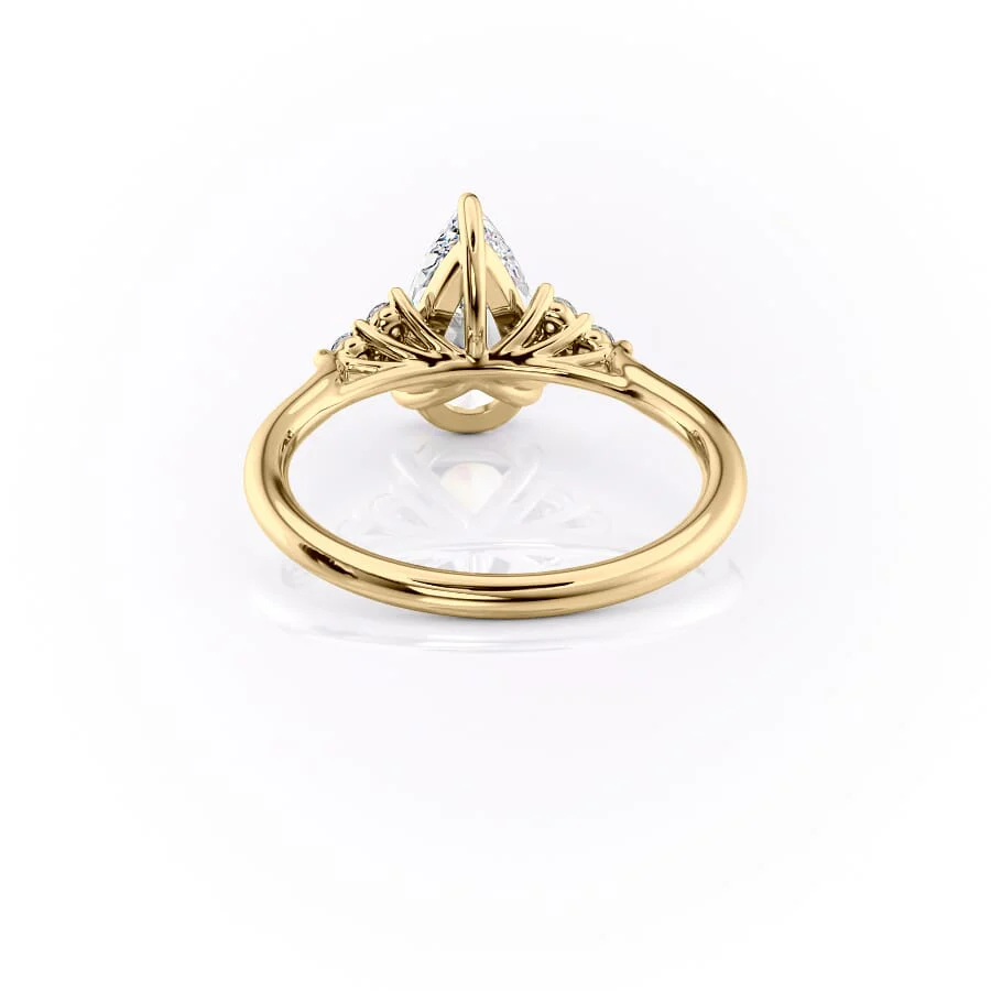 The Scarlett Set With A 2 Carat Pear Lab Diamond