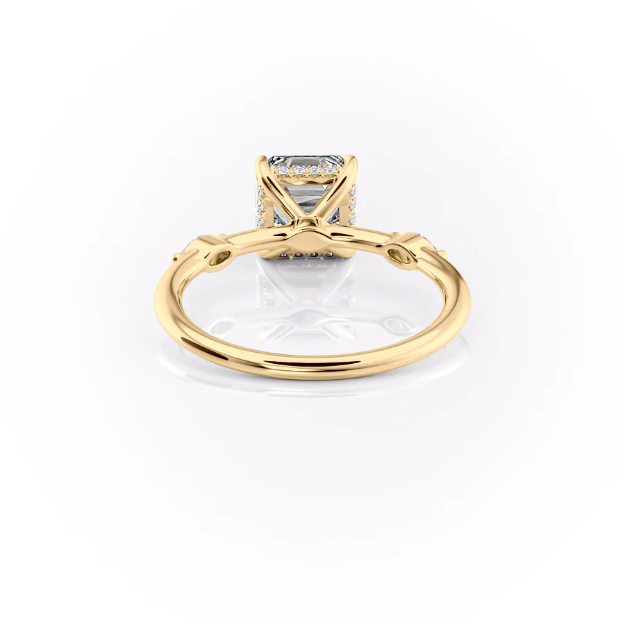 The Nicole Set With A 2 Carat Asscher Lab Diamond