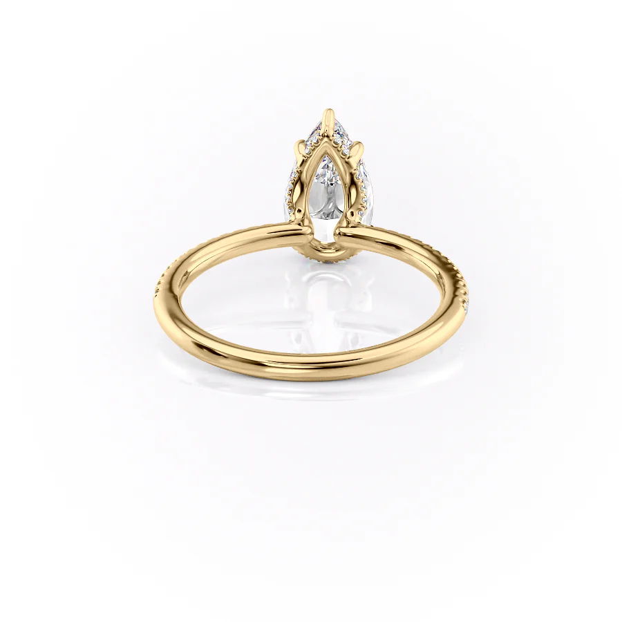The Pave Margot Set With A 2 Carat Pear Lab Diamond