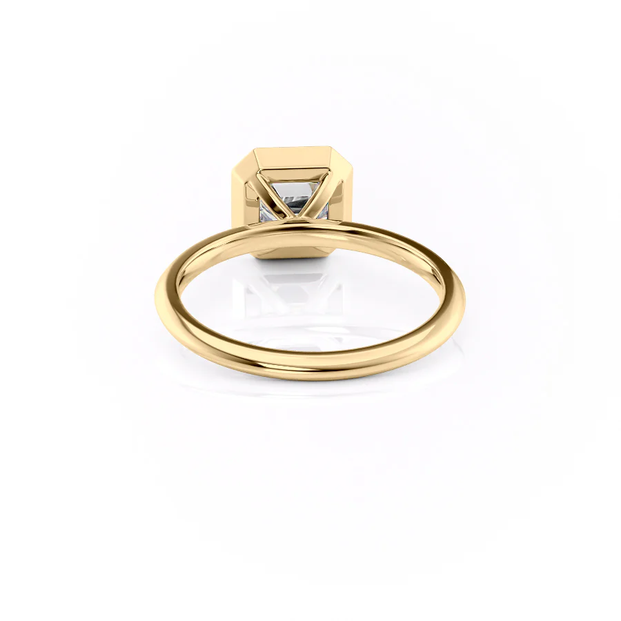 The Razor Bezel Kamellie Set With A 2 Carat Asscher Lab Diamond