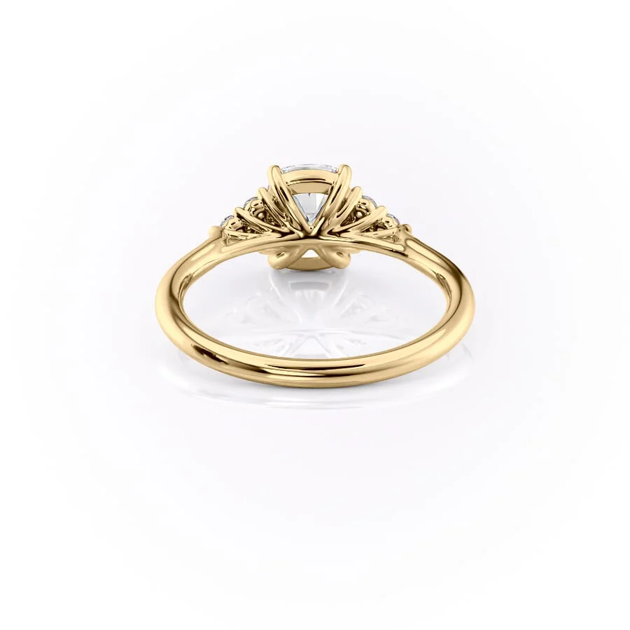 The Scarlett Set With A 2 Carat Elongated Cushion Lab Diamond