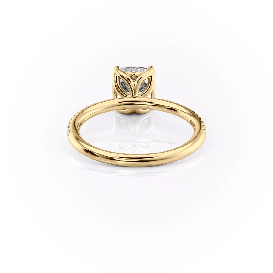 The Pave Alison Set With A 2 Carat Cushion Lab Diamond