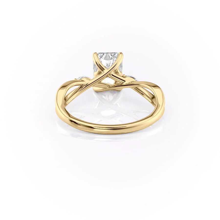 The Kelsey Set With A 2 Carat Radiant Lab Diamond