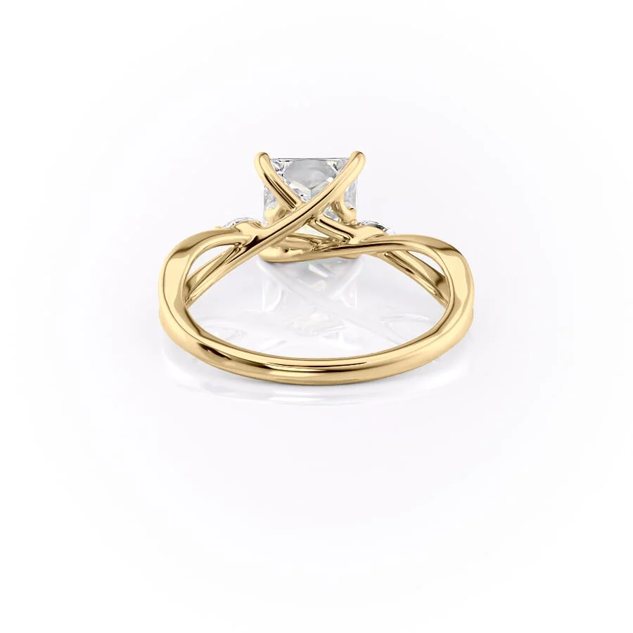 The Kelsey Set With A 2 Carat Princess Lab Diamond