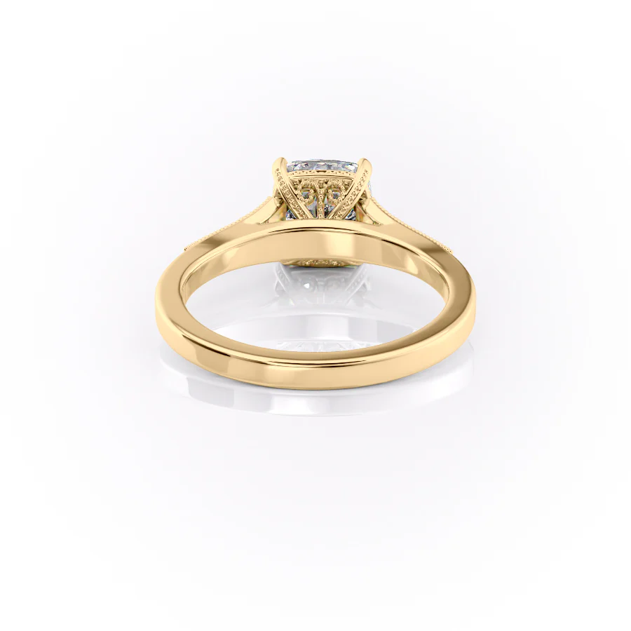 The Dianne Set With A 2.5 Carat Cushion Lab Diamond